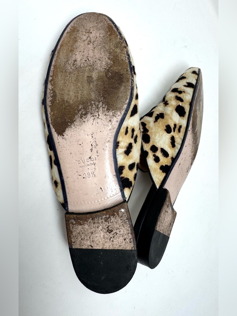 Gucci Princetown Horsebit Mules - Leopard Calf
Hair - Size 38.5 IT - Picture 13 of 15